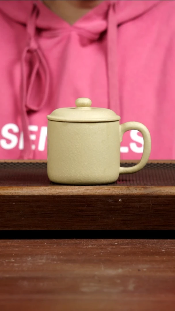 茶壶紫砂梨皮绿盖杯325CC