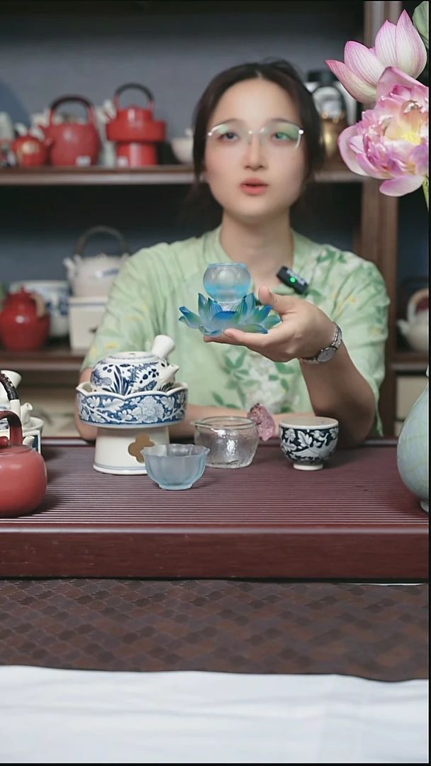 甜*蜜心缘堂荷花花神杯托套