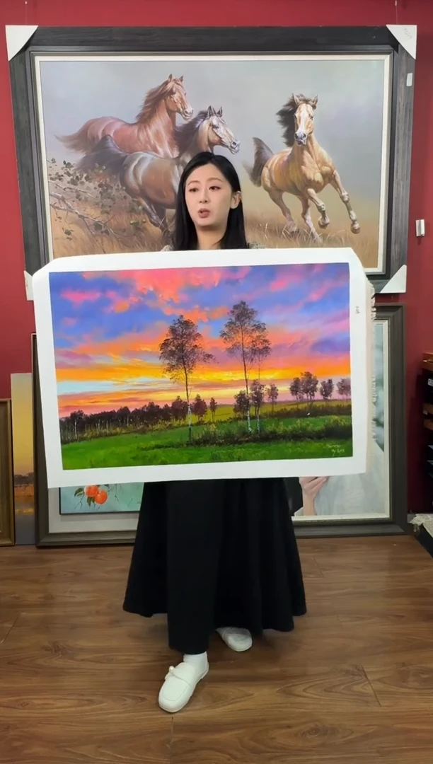 油画【77号】约90*60cm丨朝鲜原创纯手绘孤品油画丨顺丰包邮