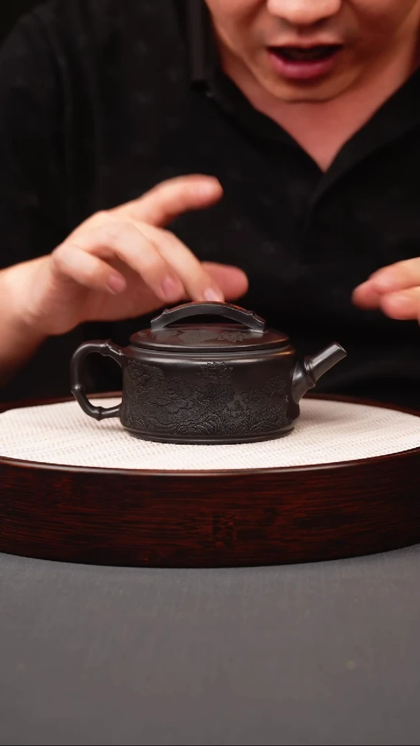 茶壶紫砂石黄竹节汉瓦