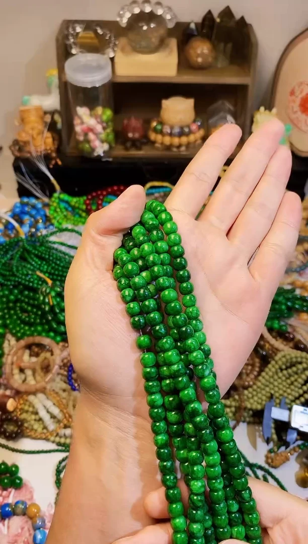 玛瑙/玉髓手链合金干青老型珠半成品