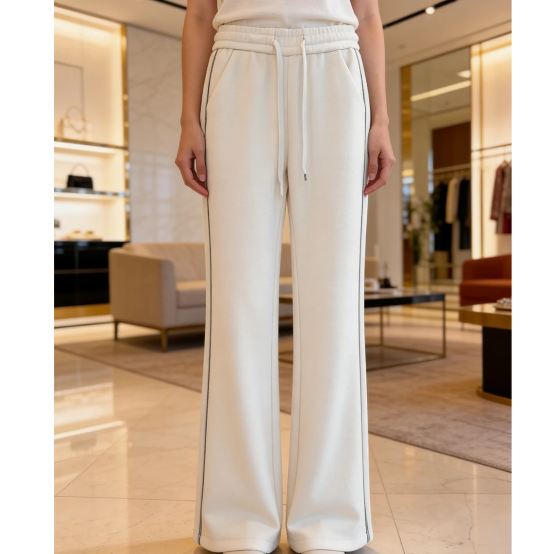 【依·恋】S259#98磨毛加绒加厚微叭喇裤保暖女士休闲裤子