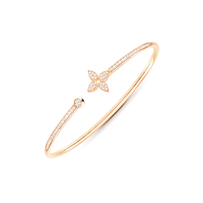 古埃及 925银 手镯 镀K金 老花菱形花手镯 ZF-C239/C240