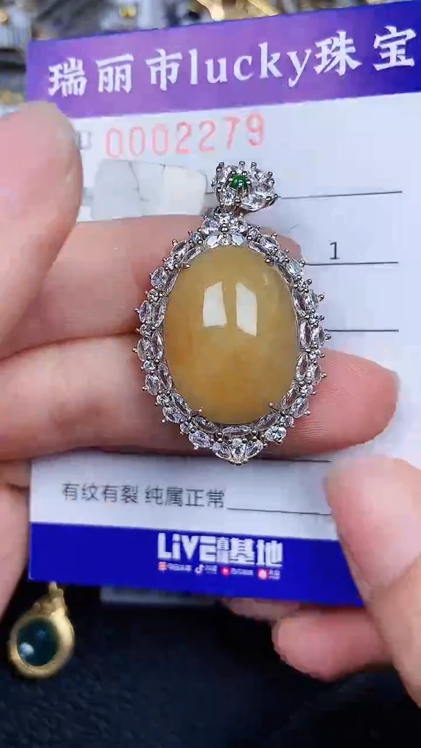 颈饰银S925镶嵌翡翠2279