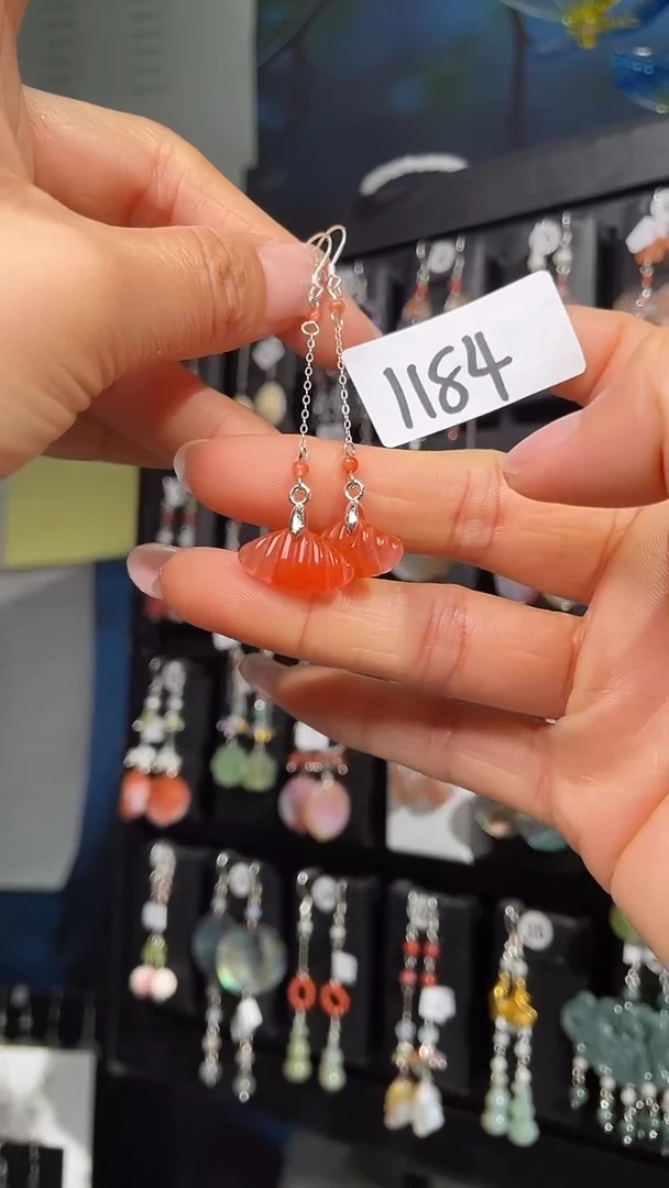 未镶嵌南红玛瑙耳饰喜欢拍