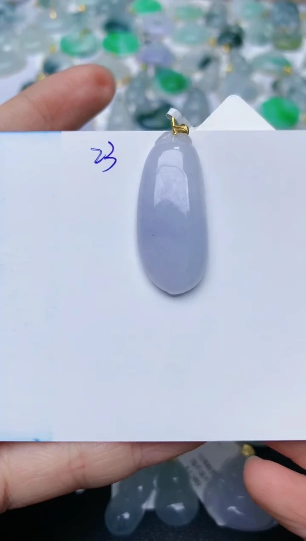 【闪购商品】翡翠颈饰18K金镶嵌天然翡翠A货    23