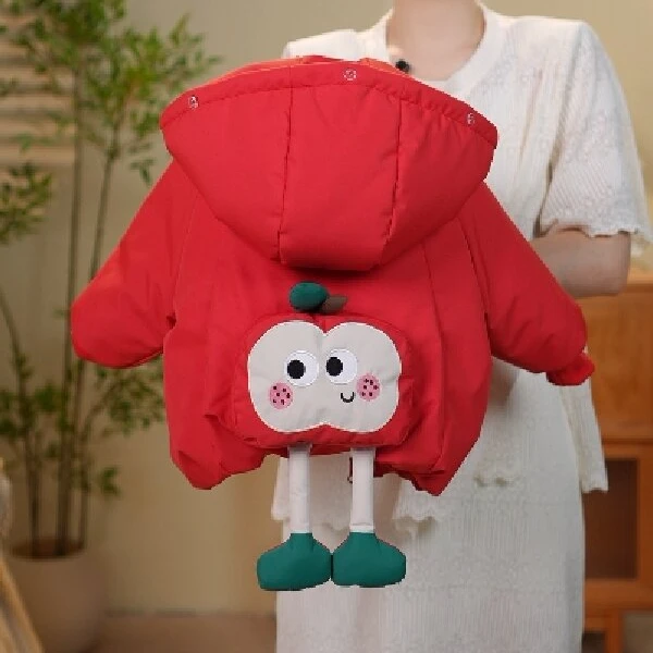 【小豆叮】儿童冬季2025新款棉服卡通潮流连帽男女孩保暖外套