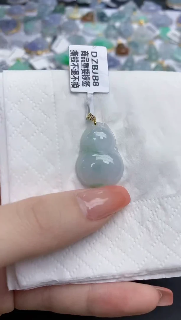 【闪购商品】翡翠颈饰18K金镶嵌天然缅甸翡翠A货