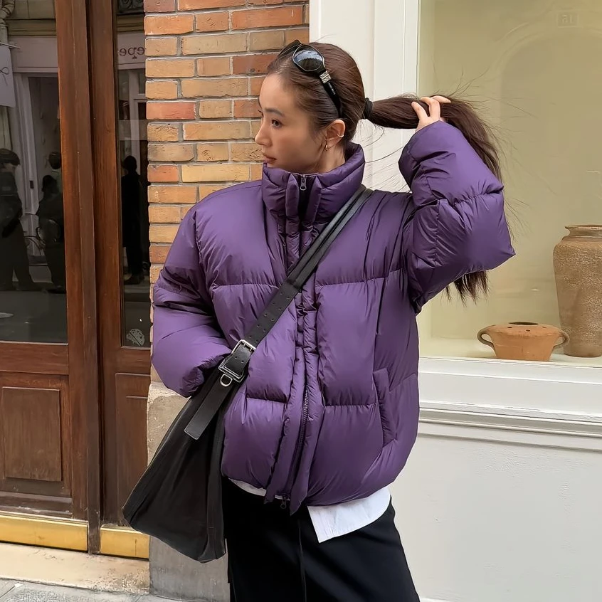 【清】逸语IN choose u笑笑家2025冬季90白鸭绒羽绒服女面包服89956