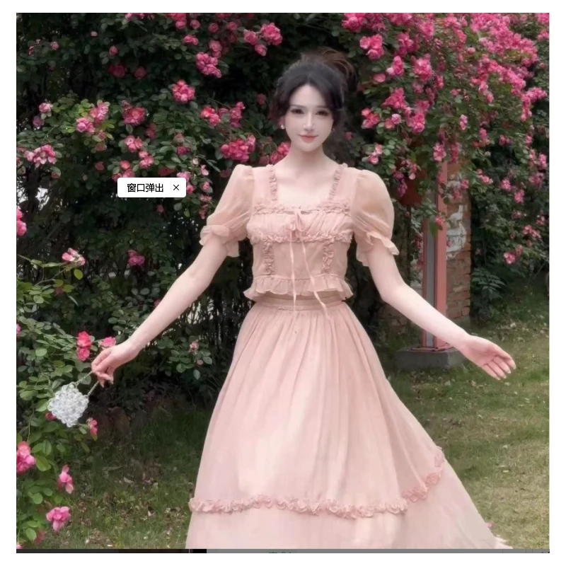 洋洋●【心动讯号】连衣裙X3TZ6400气质小众法式收腰显瘦百搭裙子