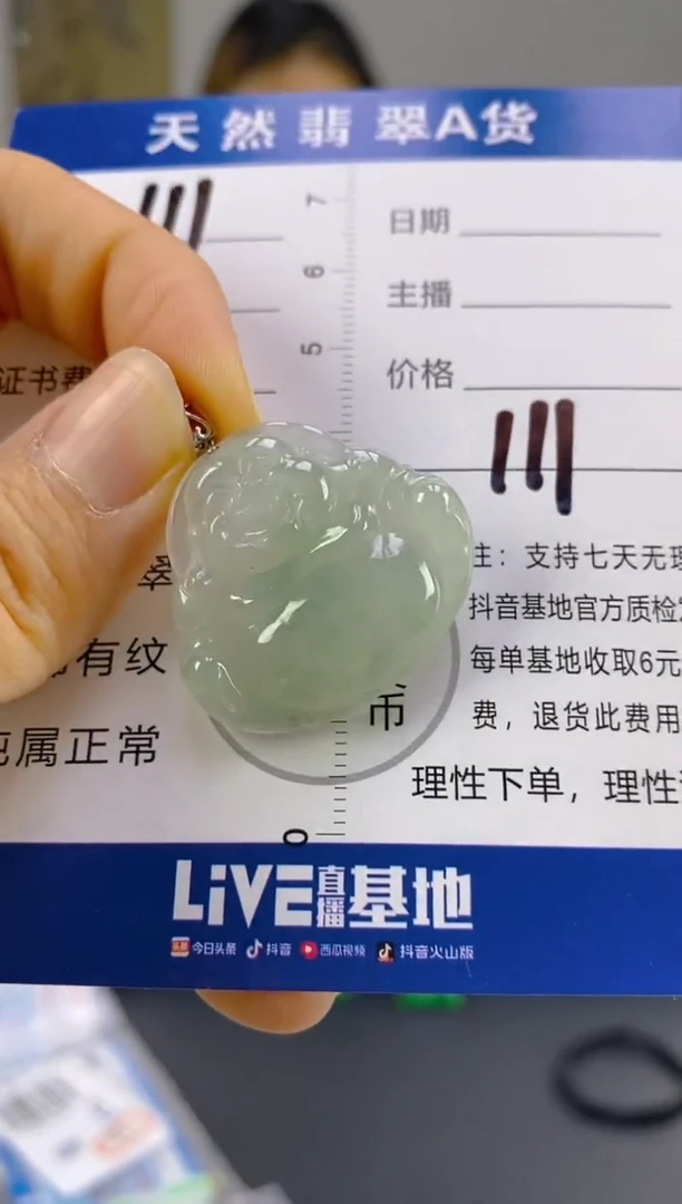 【闪购商品】翡翠颈饰18K金镶嵌天然A货翡翠