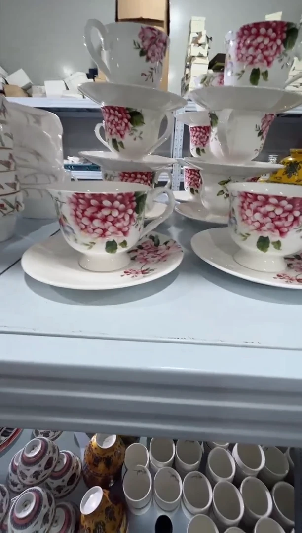 瓷片日用陶瓷（简装）咖啡杯1套