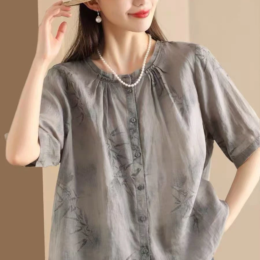 古着麻料女装大码上衣