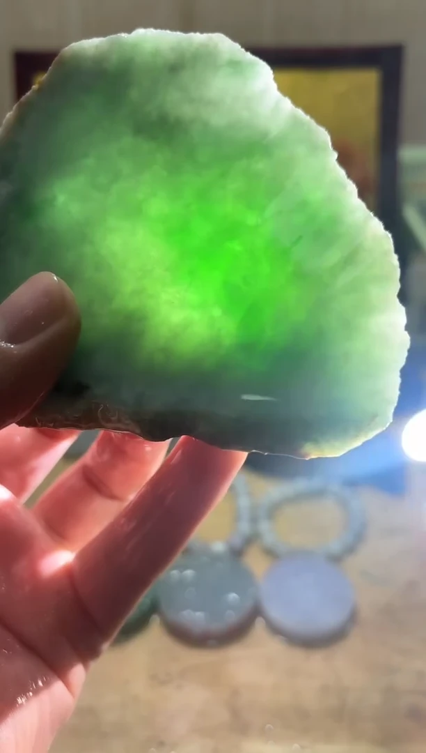 未镶嵌挂件翡翠A货常星6917