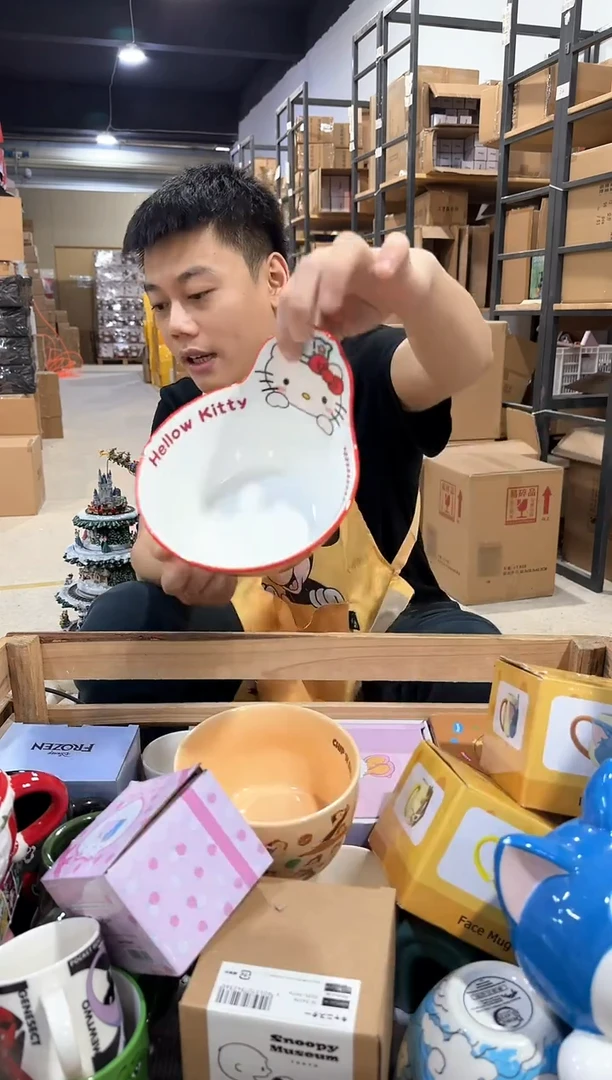 瓷片原盒kt猫沙拉碗