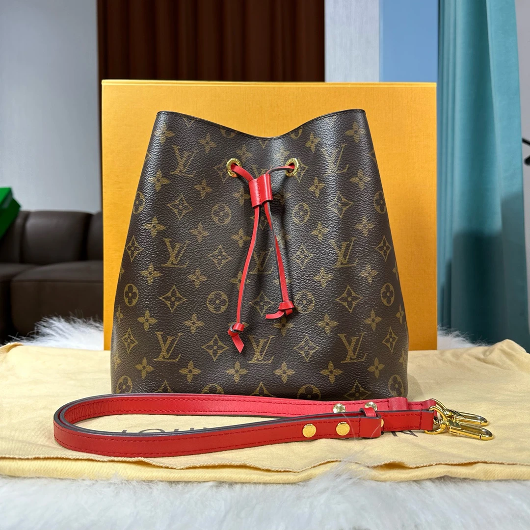 99新 LouisVuitton/路易威登 老花红水桶/19年编码/全套