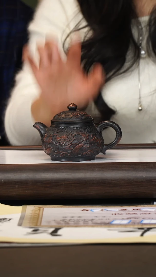 茶壶紫砂徐孝奎/大红袍还原烧/潘壶/260c