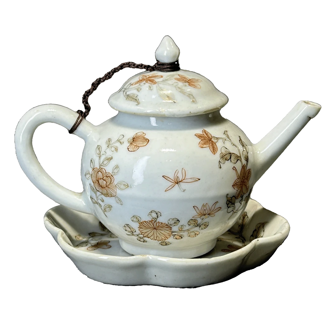 25015540x墨彩矾红花卉纹执壶