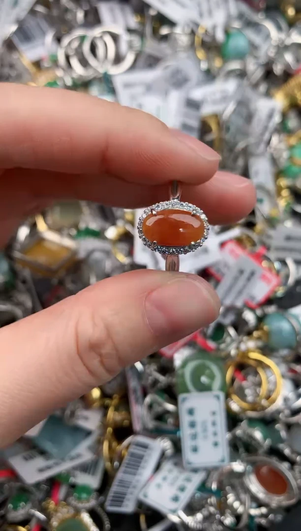 银S925镶嵌戒指翡翠333--5