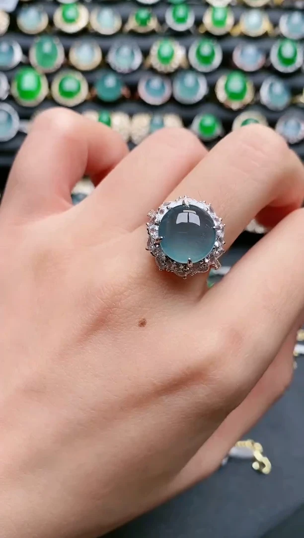 【闪购商品】翡翠戒指银S925镶嵌11111111