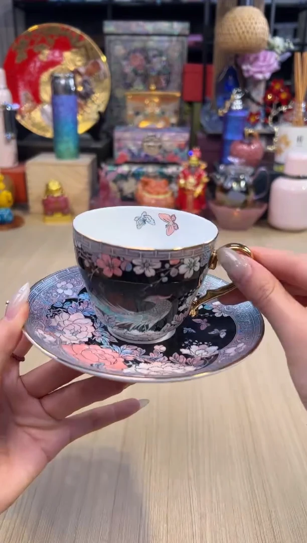 51灵羽和鸣咖啡杯-黑色