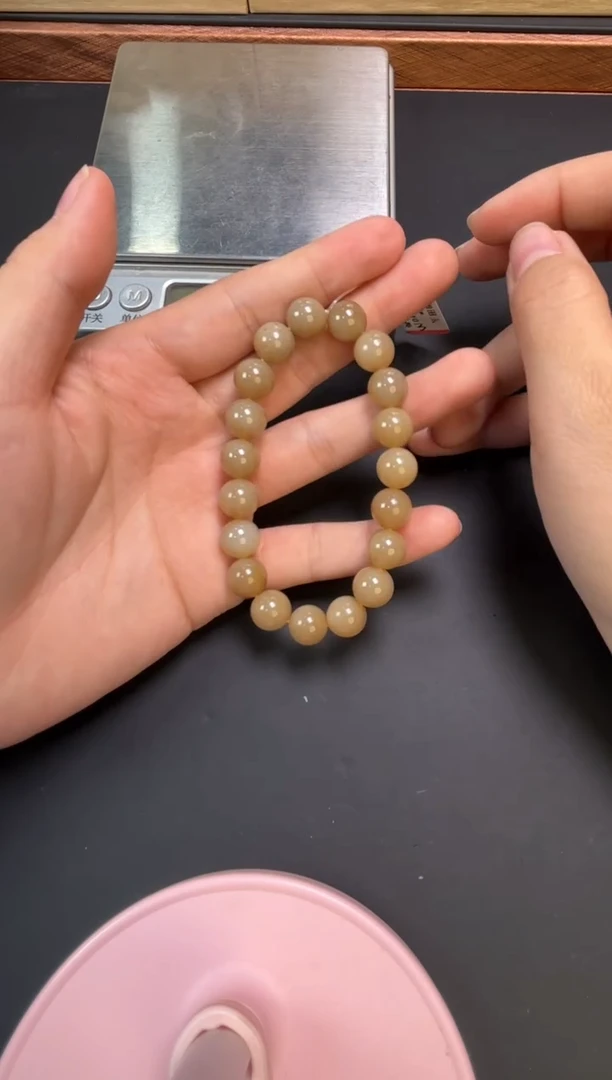 【闪购商品】和田玉手串未镶嵌且末微色差迪克兰卡10