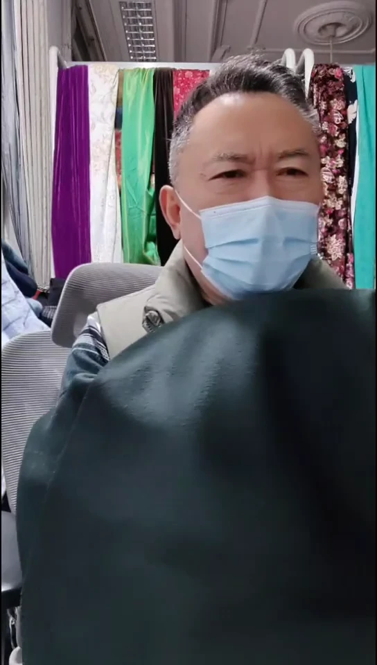经典黑墨绿纯色双面布料