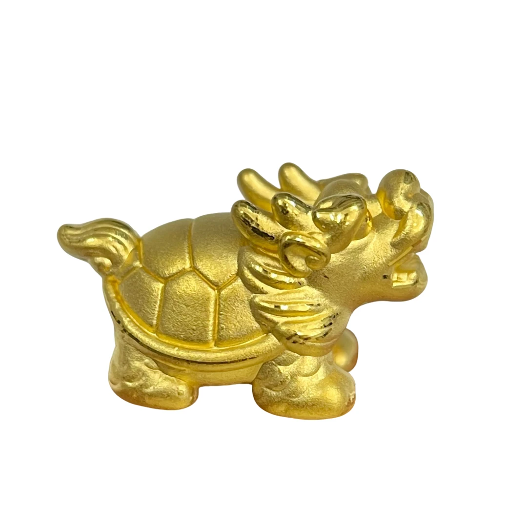 黄金直播间足金999龙头龟转运珠DP2388-01870