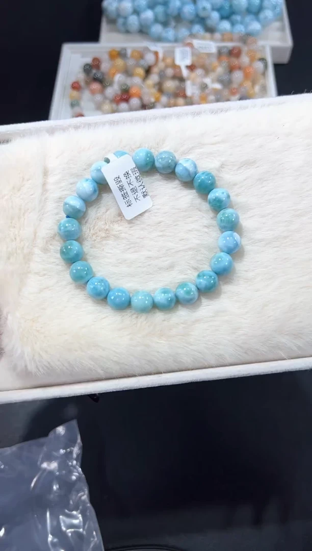 未镶嵌针钠钙石（海纹石）手串9l多样性发其一【1条】默认微瑕