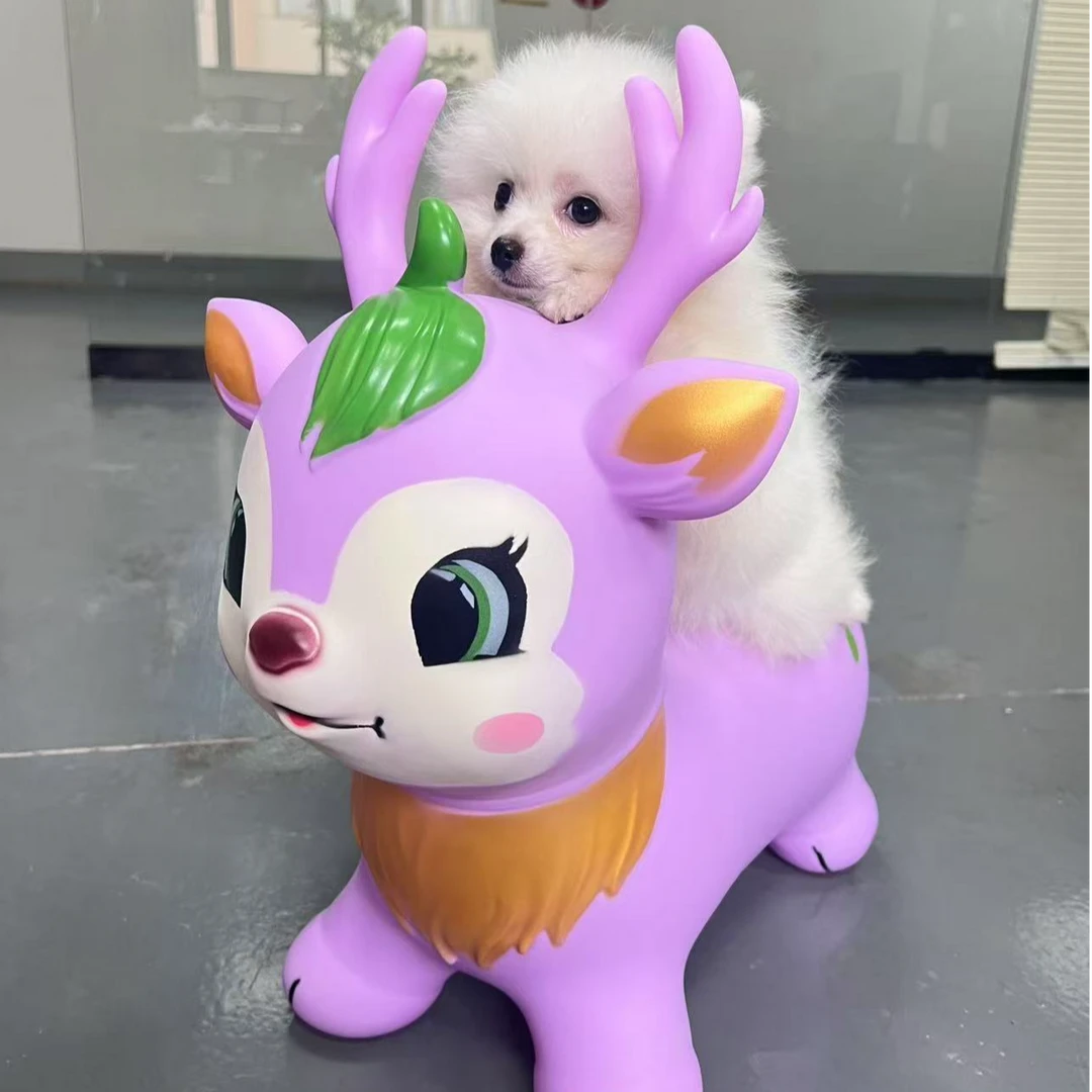 儿童充气跳跳马充气马加厚防爆皮马蹦蹦马跳跳鹿户外跳跳玩具牛