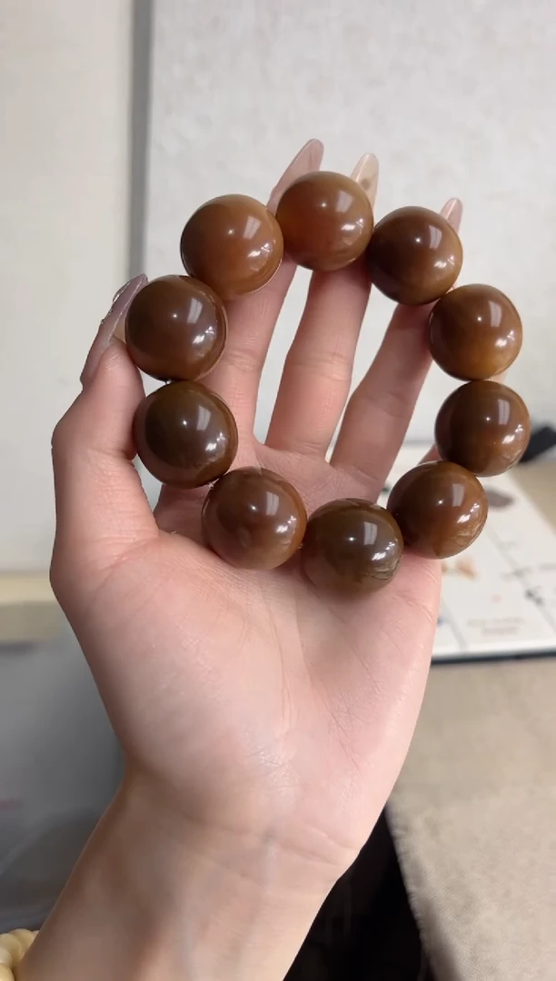 【闪购商品】菩提根/象牙果手串干磨鹅蛋22*23mm手串S04