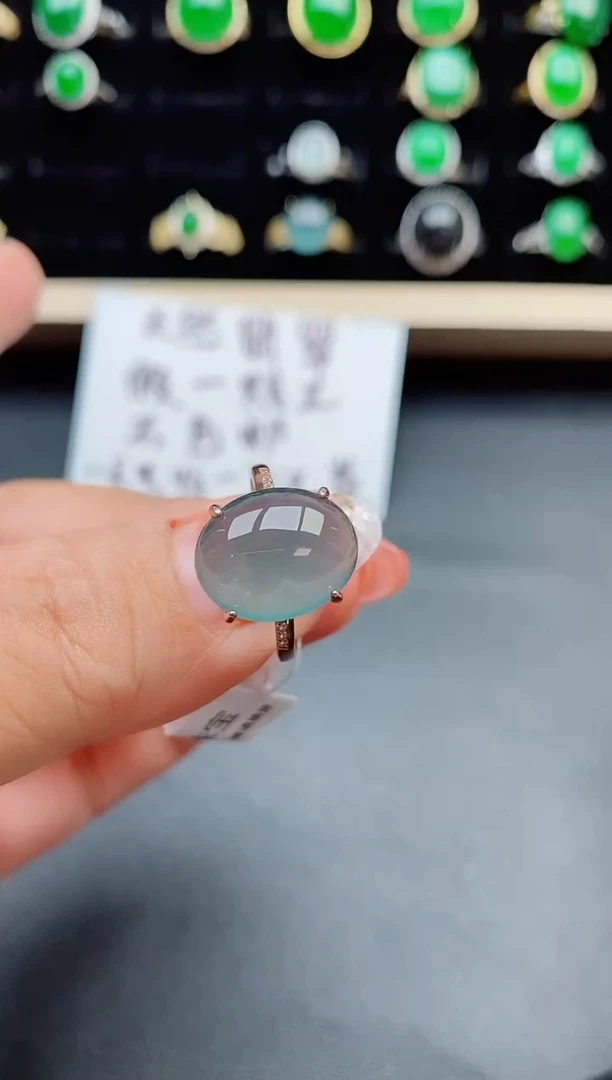 【闪购商品】翡翠戒指银S925镶嵌08080