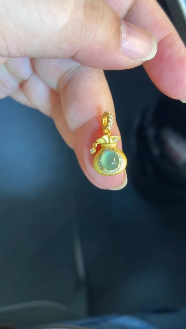 吊坠(不含链)银S925镶嵌翡翠1