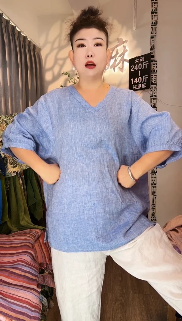 亚麻汉麻苎麻大码女装。
