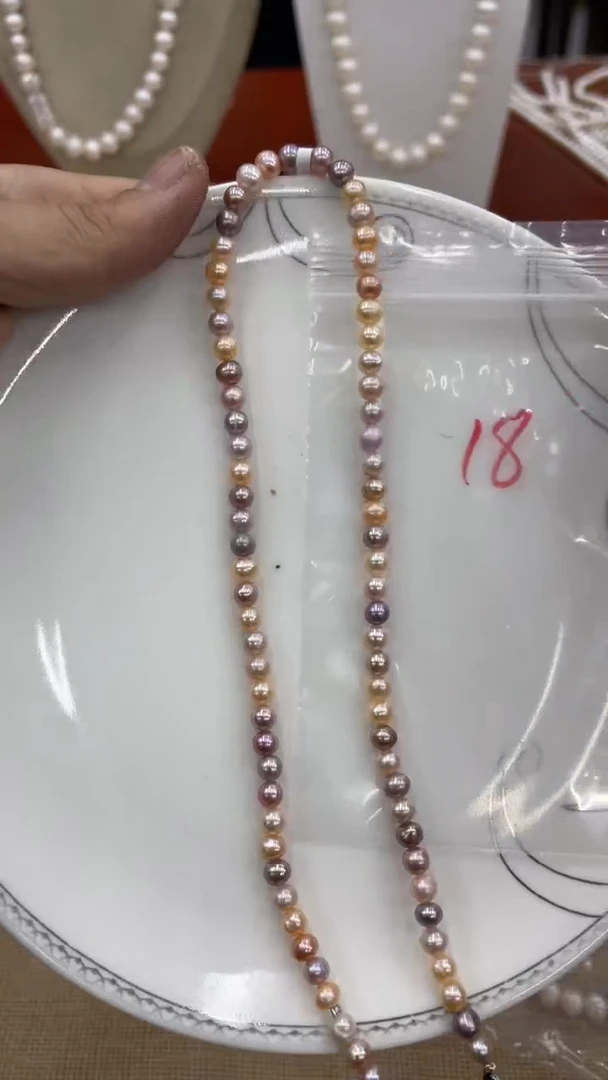 颈饰合金淡水珍珠项链18