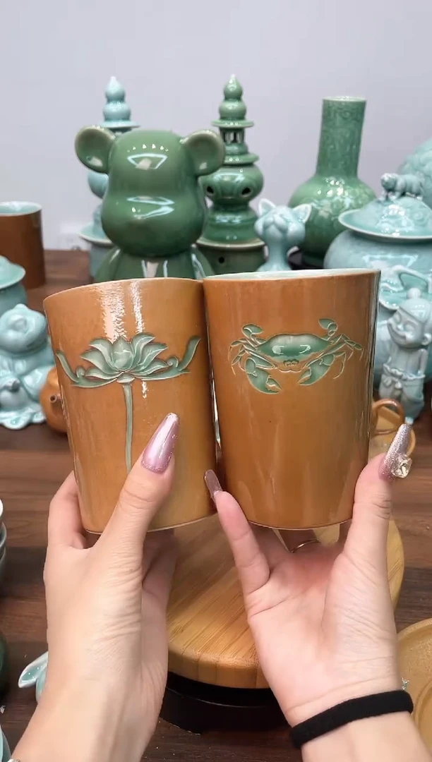 底部缩釉特价福利 微瑕 慧仙青瓷