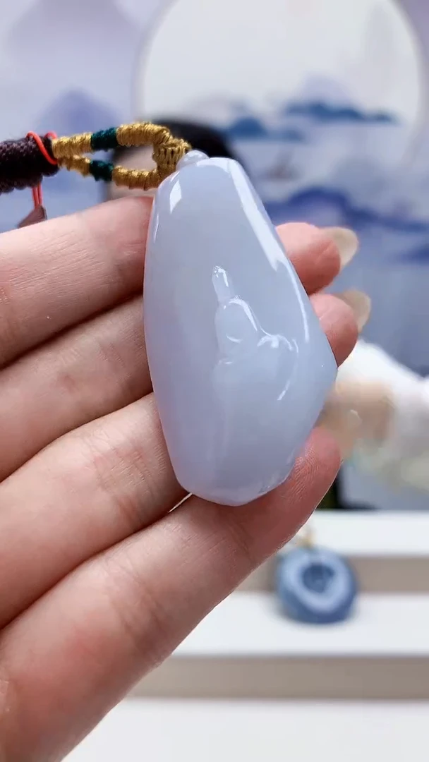 未镶嵌定制翡翠4852MM-毛货挂件19