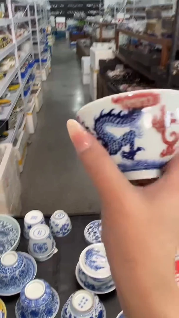 盖碗景德镇手工手绘陶瓷