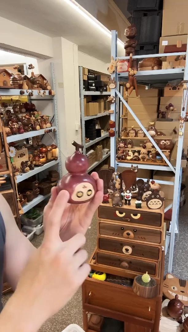 木紫色三花蛇葫芦摆件瑕疵