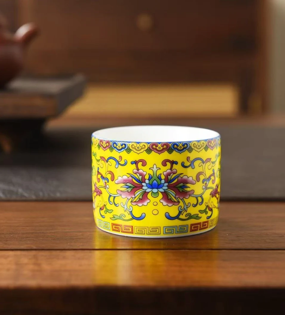 珐琅彩功夫个人主人扳指宫廷精致品茗茶杯