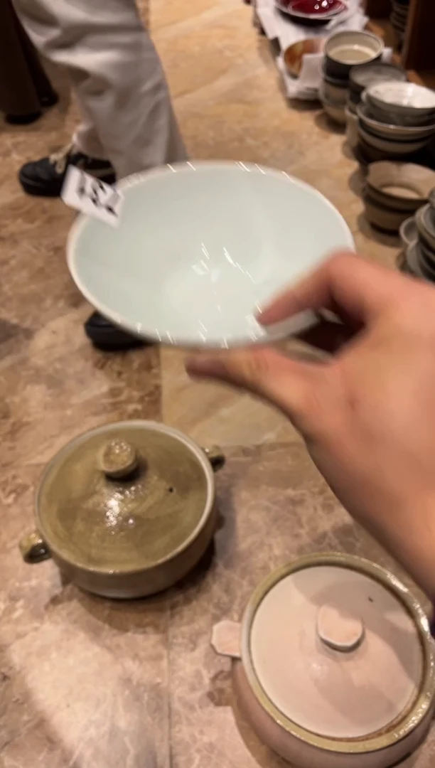 【闪购商品】瓷片731 青色小斗笠米饭碗1个