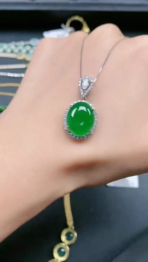 翡翠戒指银S925镶嵌111111