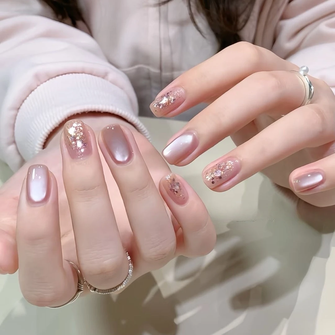 仲夏星空爆闪超闪6色炫彩亮片指甲胶