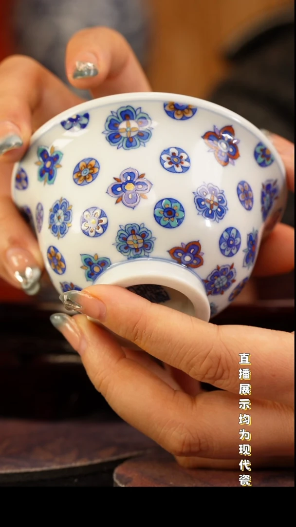 洛**姨景德镇手工手绘陶瓷杯