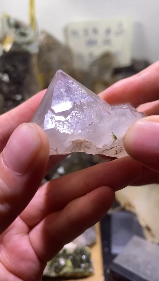 水晶珠宝半成品未镶嵌23号85g印记资料库花园+发晶