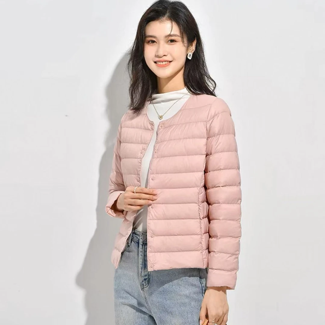 秋冬款轻薄羽绒服新国标90时尚短款女士保暖666