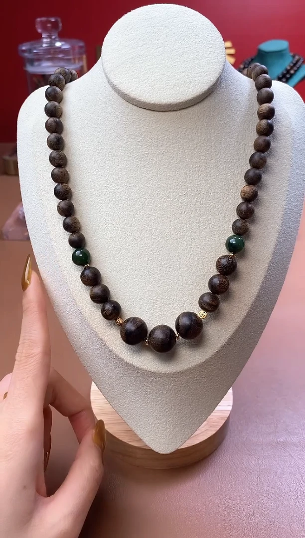 手串沉香沉水芽庄黄棋楠瘤疤+芽庄白棋楠设计