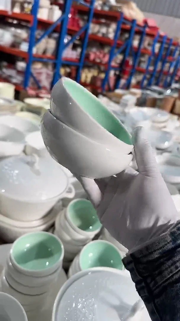 陶瓷2个平底米饭碗 微瑕凑满20元包邮