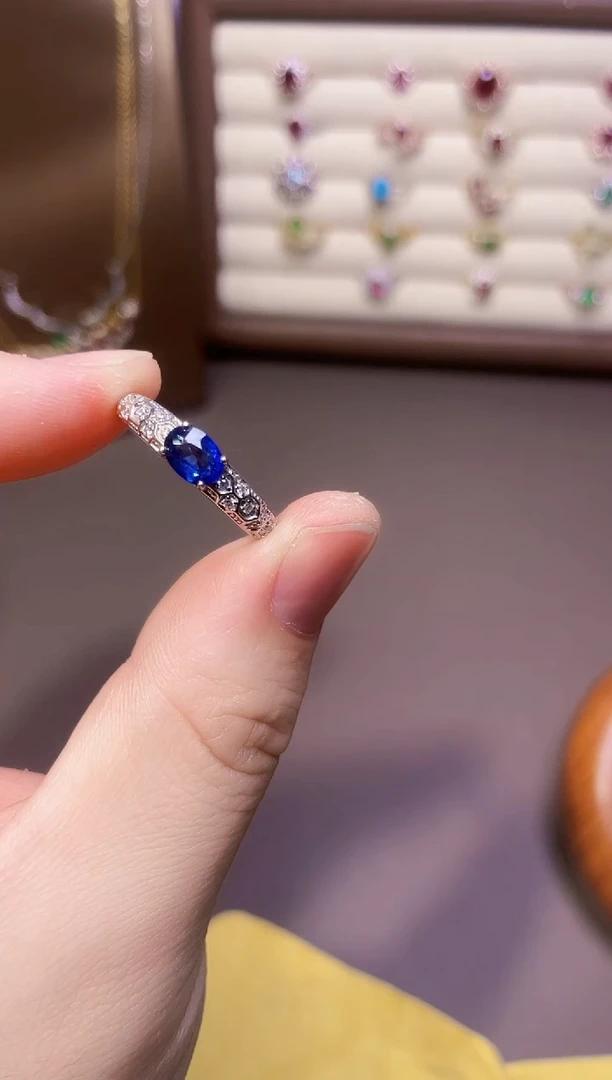 【闪购商品】蓝宝石戒指银S925镶嵌1