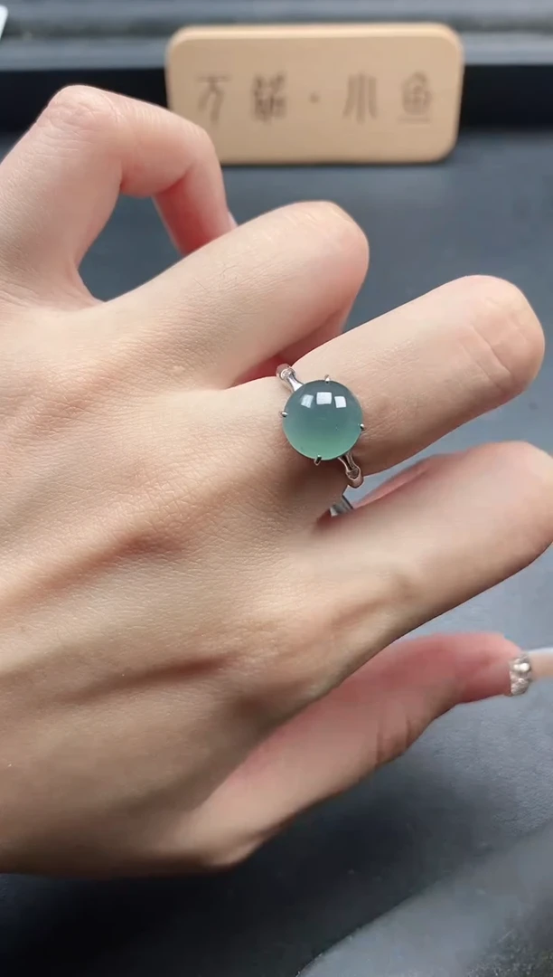 银S925镶嵌戒指翡翠51151